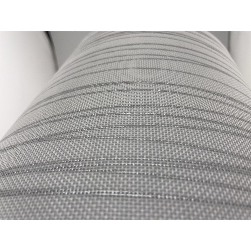 Fabric Lampshade‎ White Off White Silver Metallic Stripe Empire Tapered 9" X 12" - Picture 4 of 11